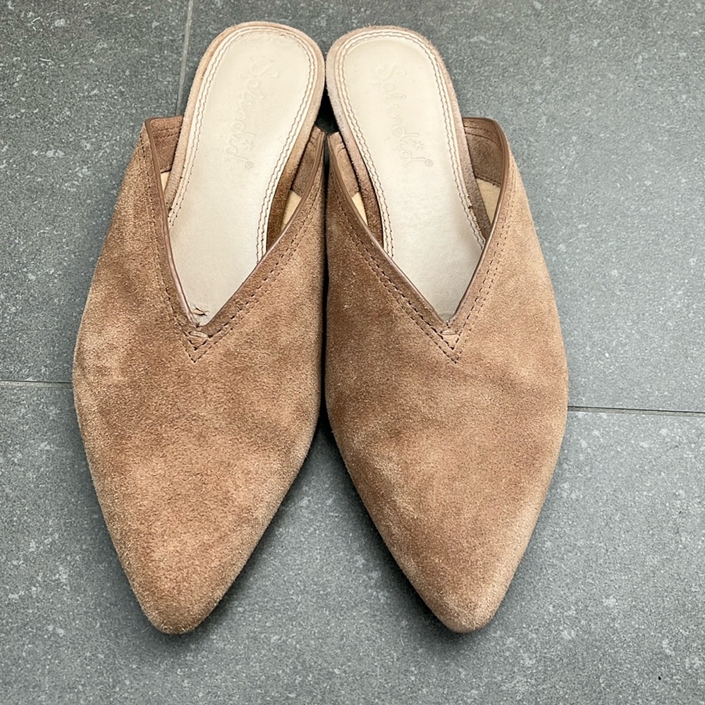 Splendid suede mules - camel color - 9.5